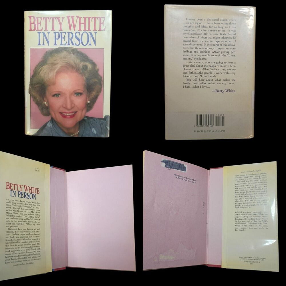 Betty White In Person 1987 First Edition Vintage Hardcover & Dust Jacket